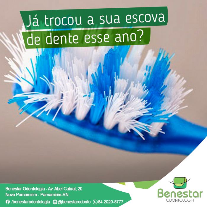 Já trocou a sua escova de dente esse ano?