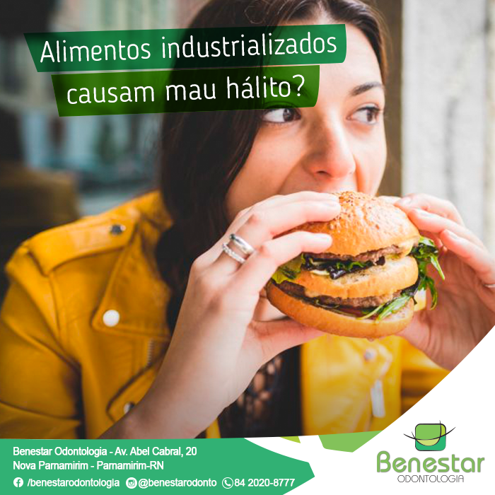 Alimentos industrializados causam mau hálito?